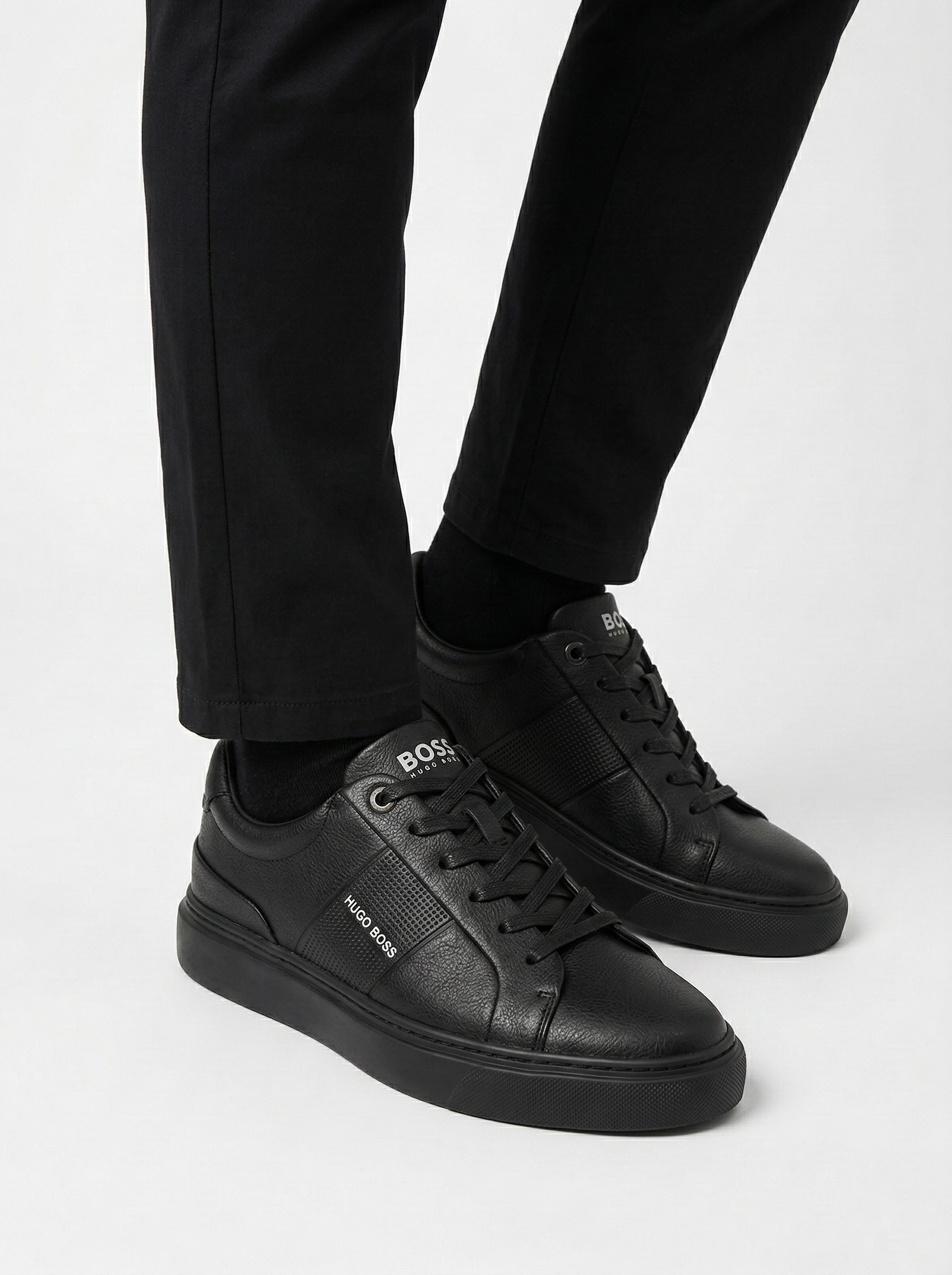 Baskets basses noires BOSS