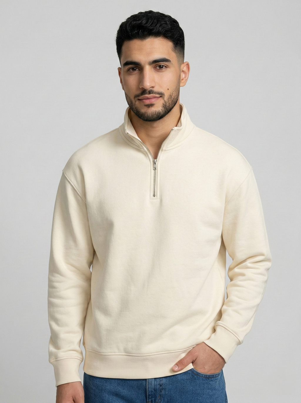sweat à demi-zip