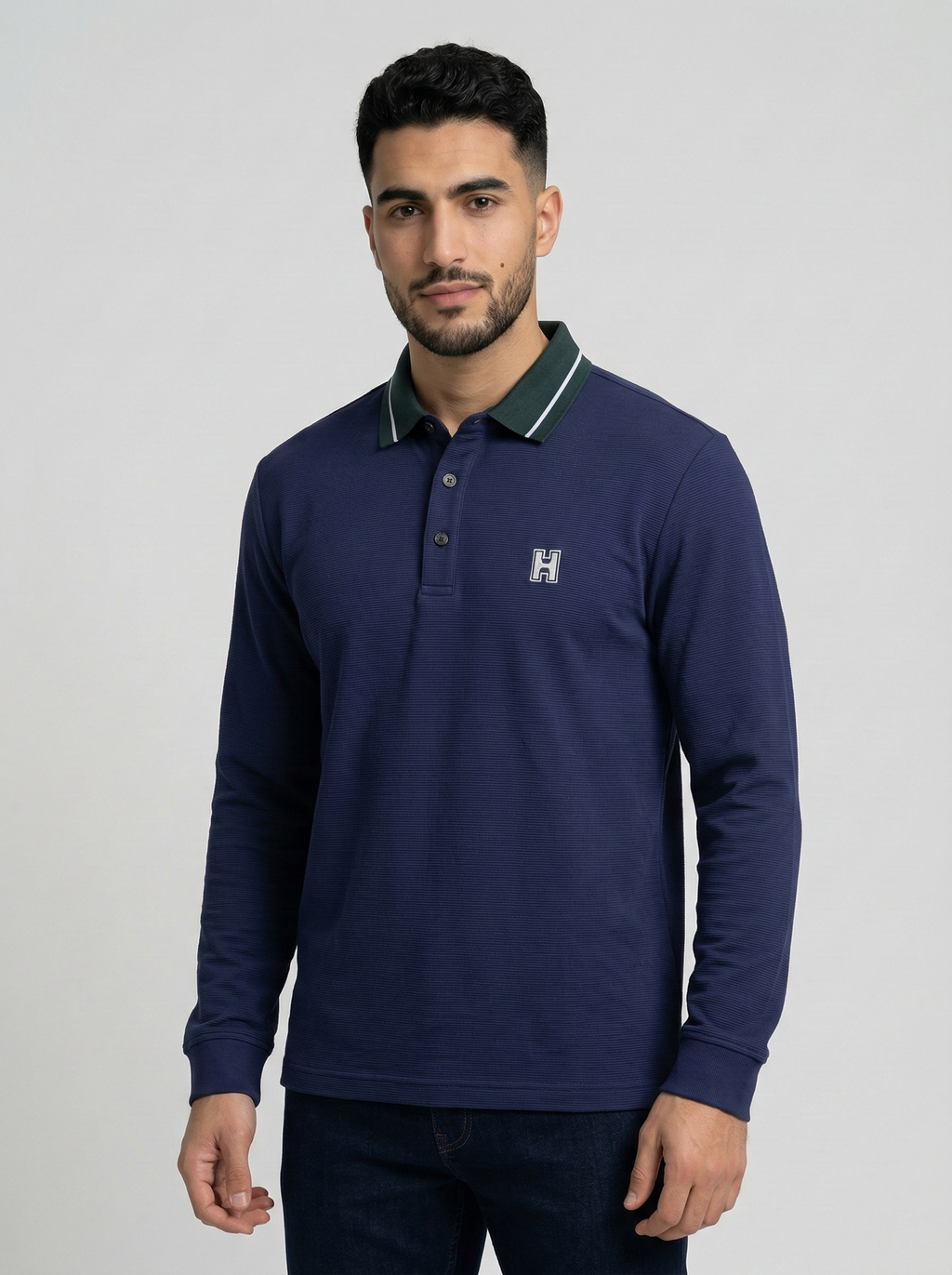 T-shirt manches longues bleu marine