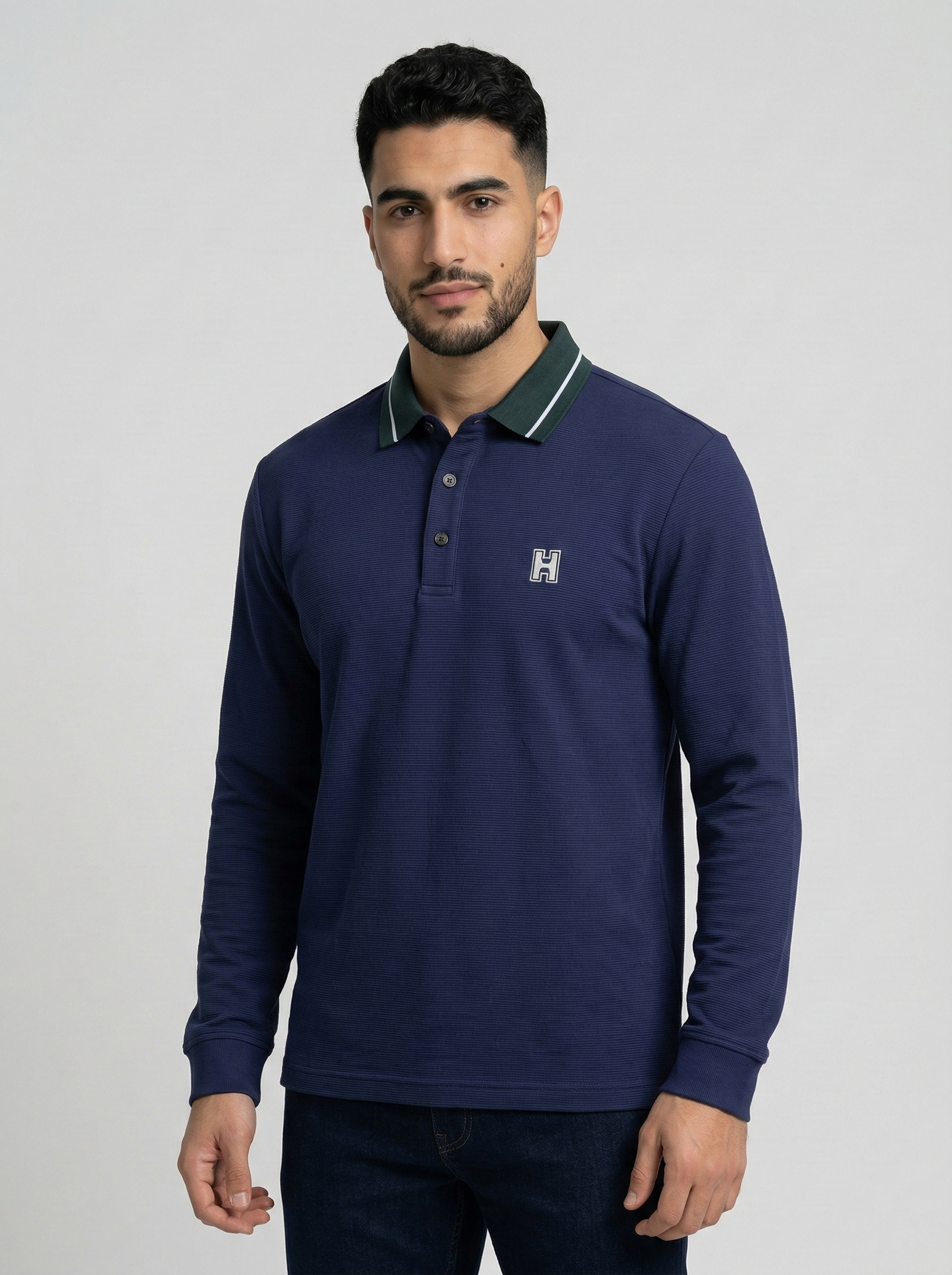 T-shirt manches longues bleu marine