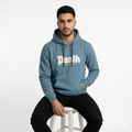 sweat-shirt à capuche bleu