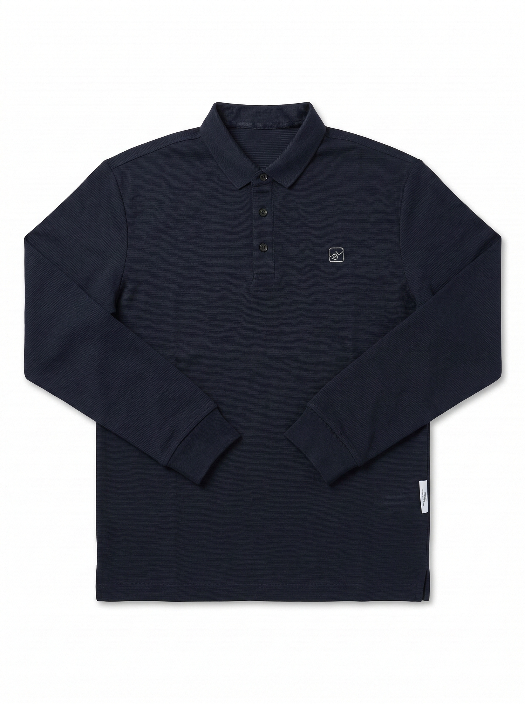 Polo manches longues bleu marine