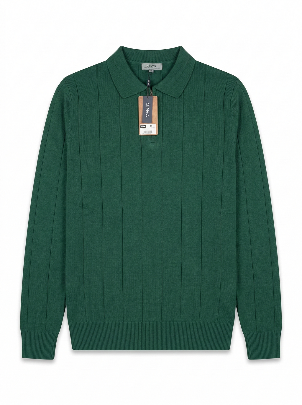 Pull col polo vert