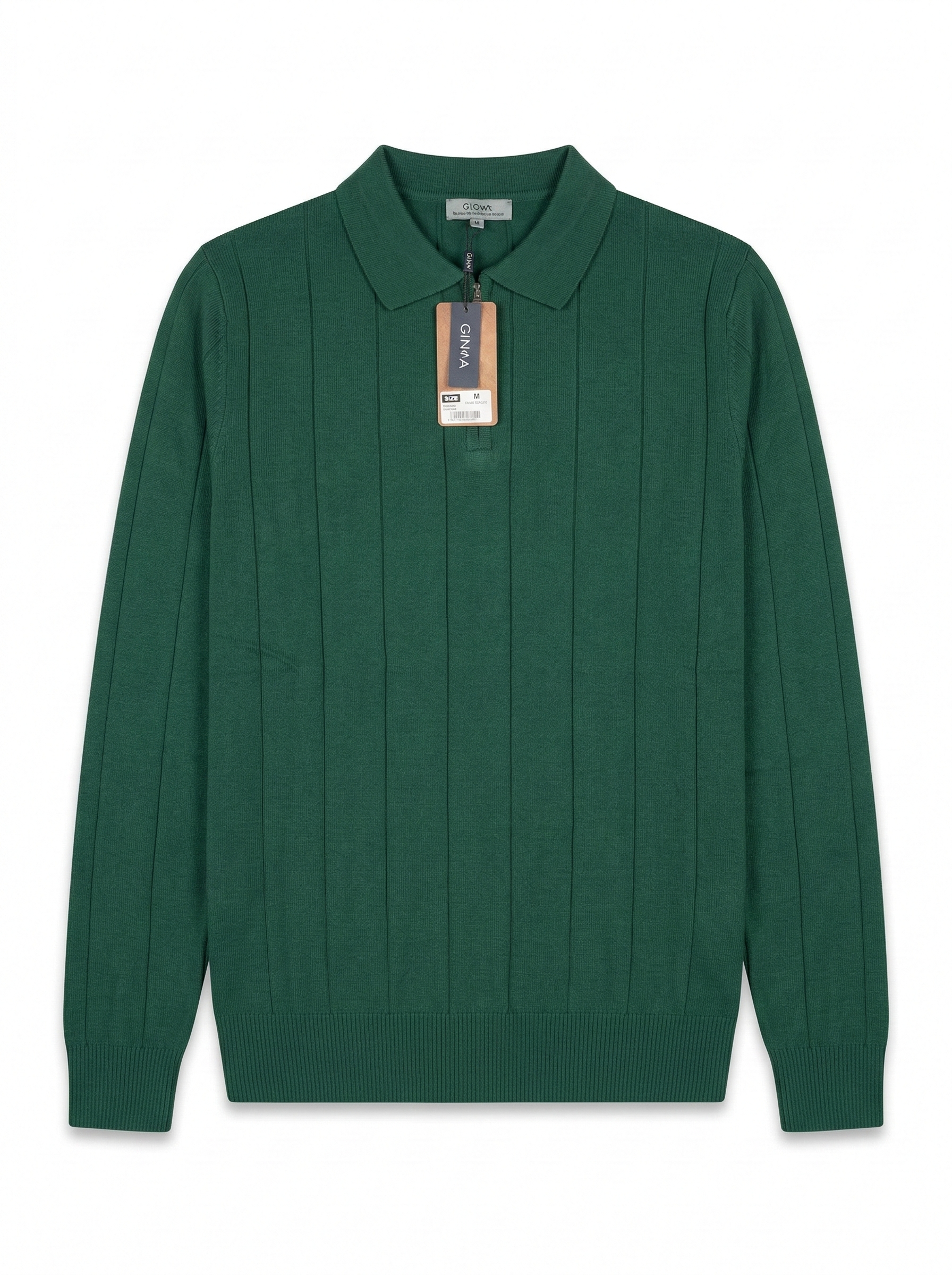 Pull col polo vert